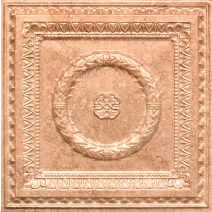 Laurel Wreath River Stone Faux Tin Tile